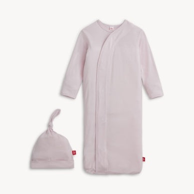 Grape ice Modal Magnetic Gown + Hat Set NB-3M